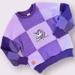 Sweter patchworkowy 92/98