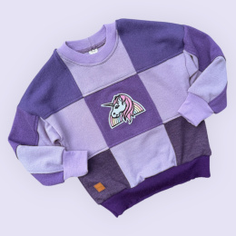 Sweter patchworkowy 98/104